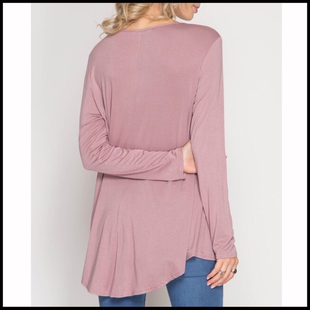 Mauve Draping Top - Picture 3 of 7